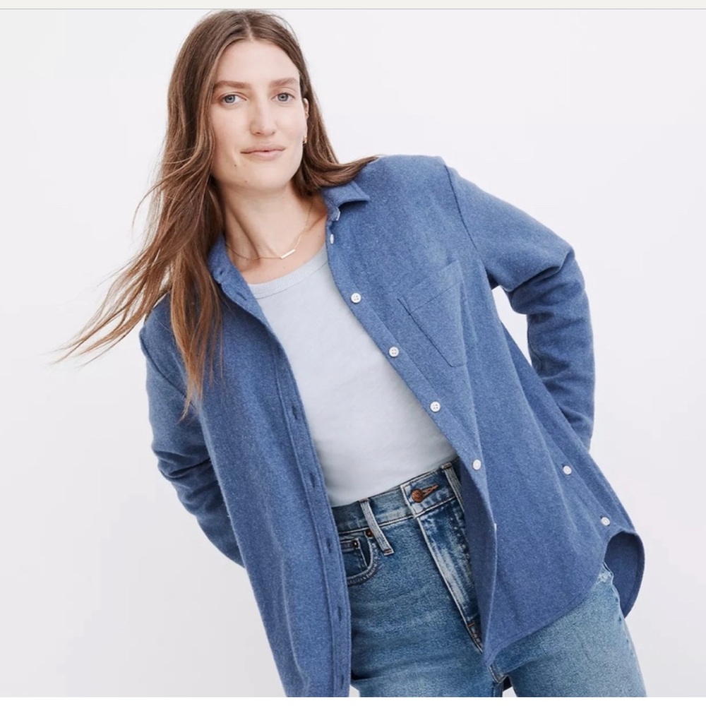 Madewell flannel oversized ex-boyfriend NWT